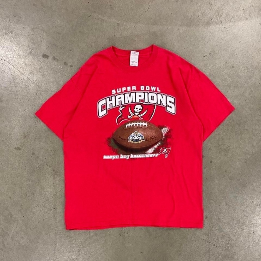 Vintage NFL Tampa Bay‎ Buccaneers Super Bowl XXXVI Champions T-Shirt Size XL